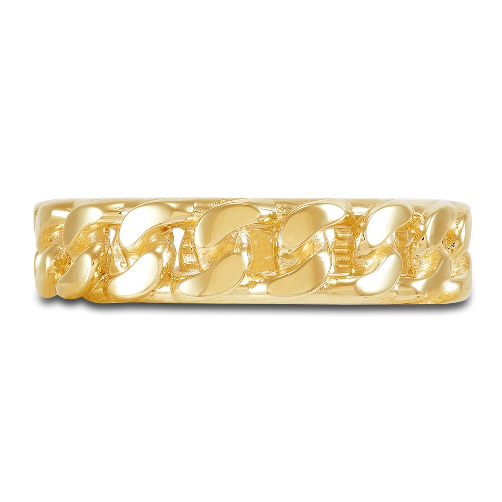 Italia D\'Oro Men\'s Curb Ring 14K Yellow Gold QYLQVQkW