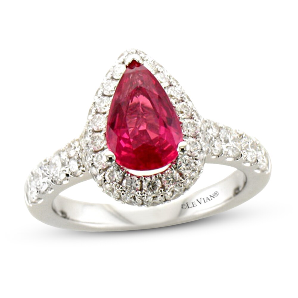 Le Vian Natural Ruby Ring 1-1/3 ct tw Diamonds 18K Vanilla Gold QpgrvpqG