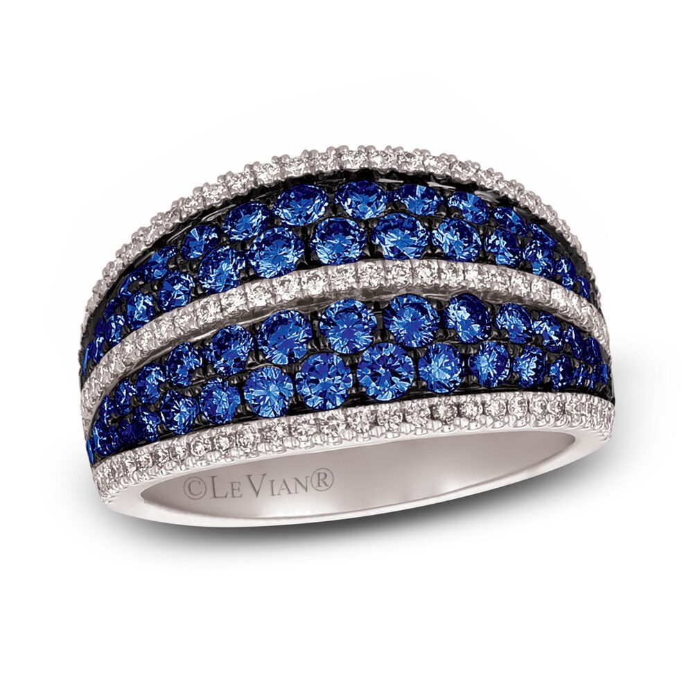 Le Vian Natural Blue Sapphire Ring 3/8 ct tw Diamonds 14K Vanilla Gold Qq9rsZ7v