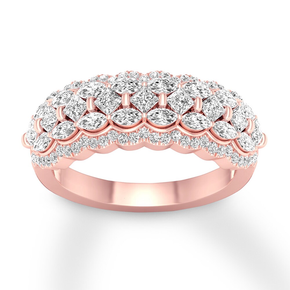 Diamond Anniversary Band 1-1/4 carats tw 14K Rose Gold RbL2PwDn