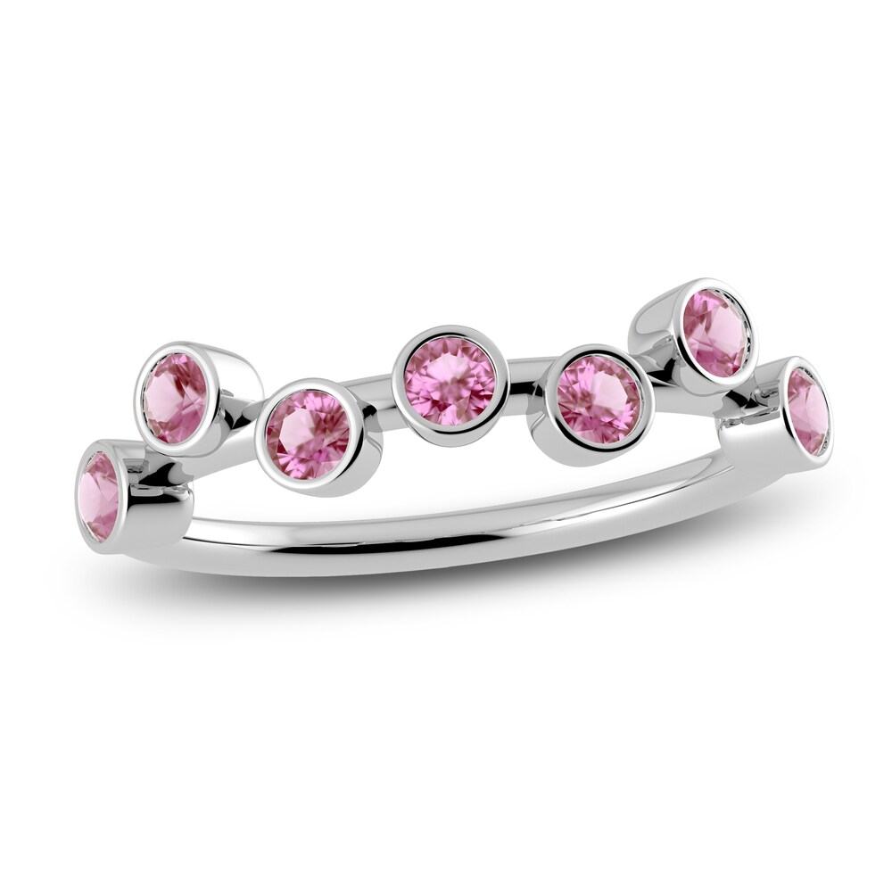 Juliette Maison Natural Pink Tourmaline Ring 10K White Gold RmV7611v