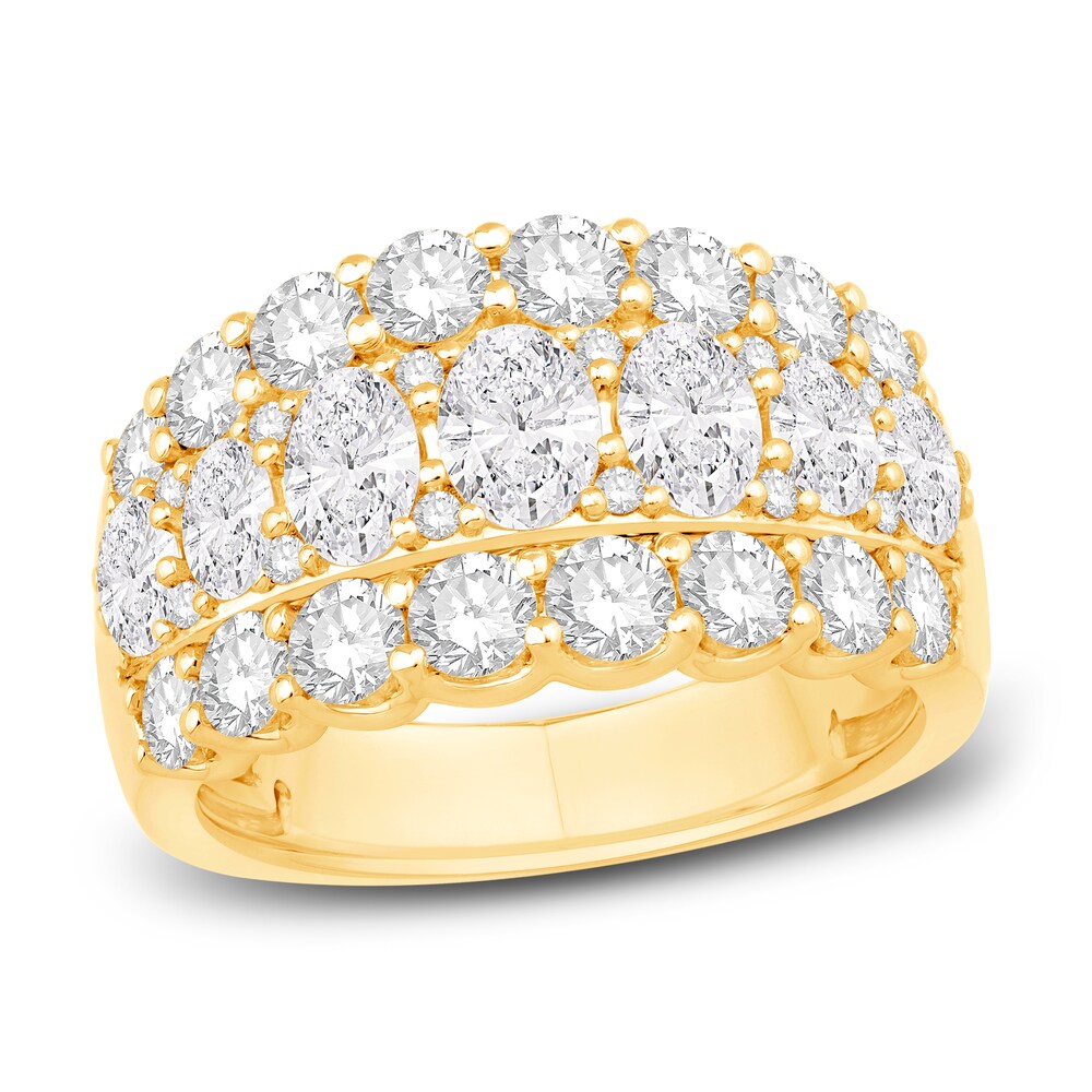 Diamond Anniversary Band 2-3/4 ct tw Oval/Round 14K Yellow Gold RwggAt9Y