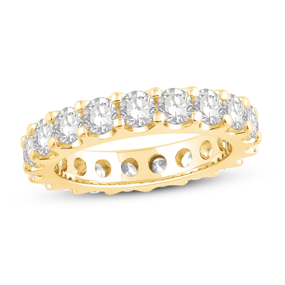 Diamond Eternity Band 3 ct tw Round 14K Yellow Gold S7oX91Ab