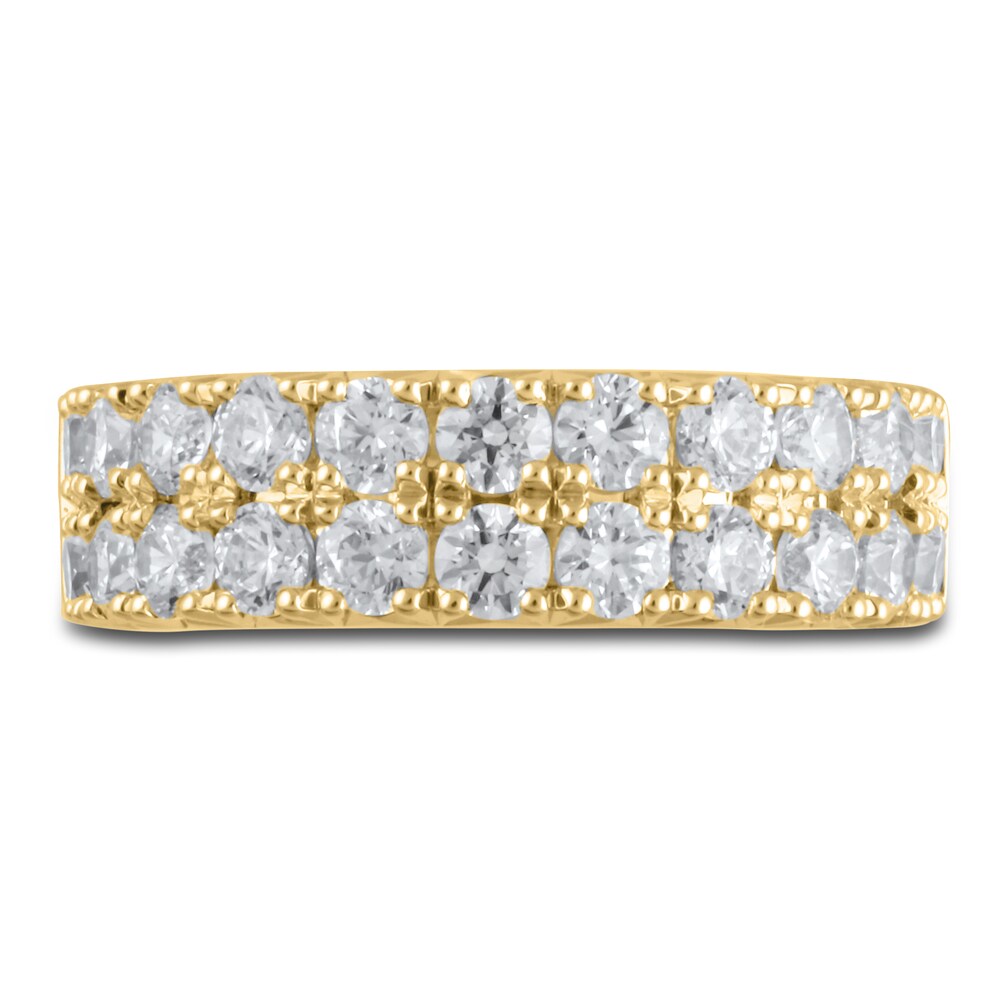 Lab-Created Diamond Anniversary Band 2 ct tw Round 14K Yellow Gold SDErwgco