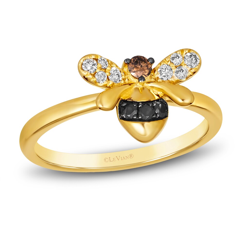 Le Vian Diamond Bee Ring 1/5 ct tw Round 14K Honey Gold SNqYtO2n