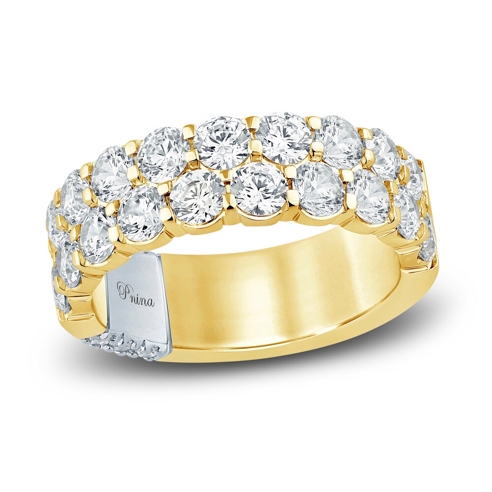 Pnina Tornai Lab-Created Diamond Anniversary Band 3 ct tw Round 14K Yellow Gold SO6Ff3ZV