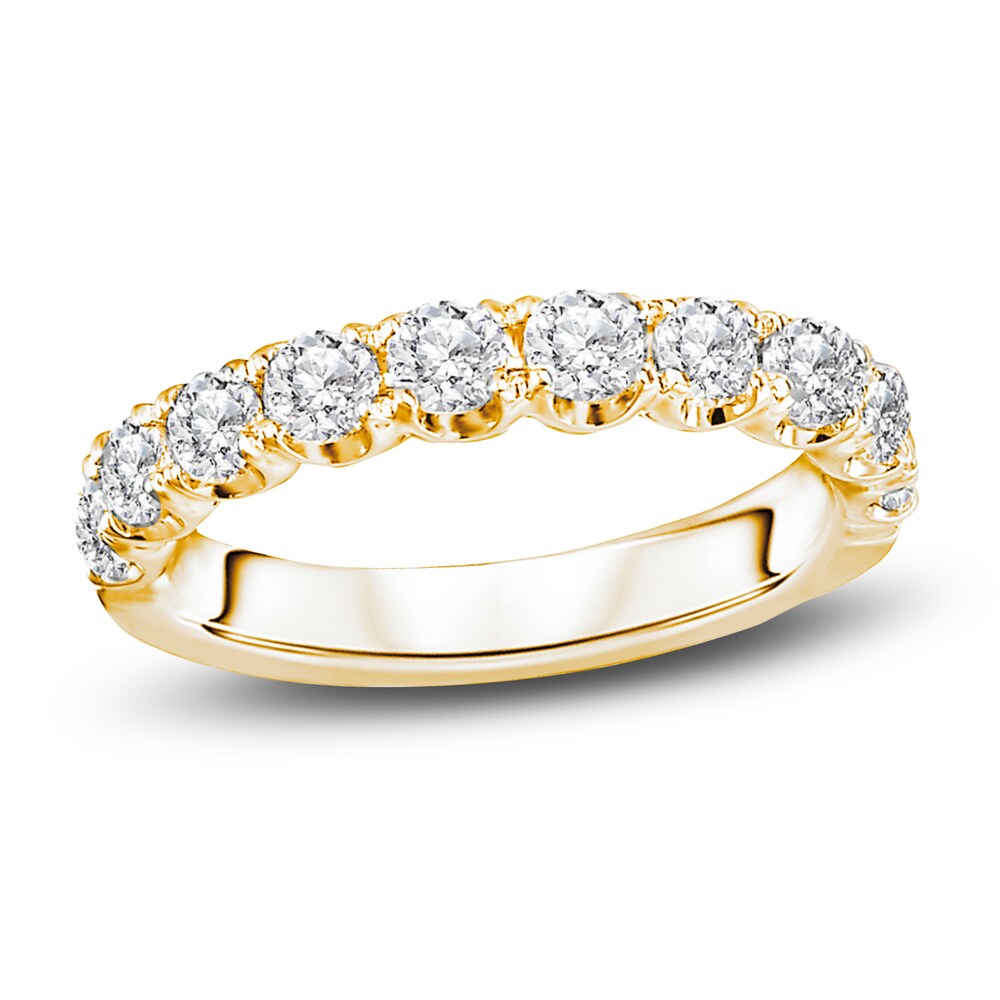 Diamond Anniversary Band 1 ct tw Round 14K Yellow Gold SivOzomj