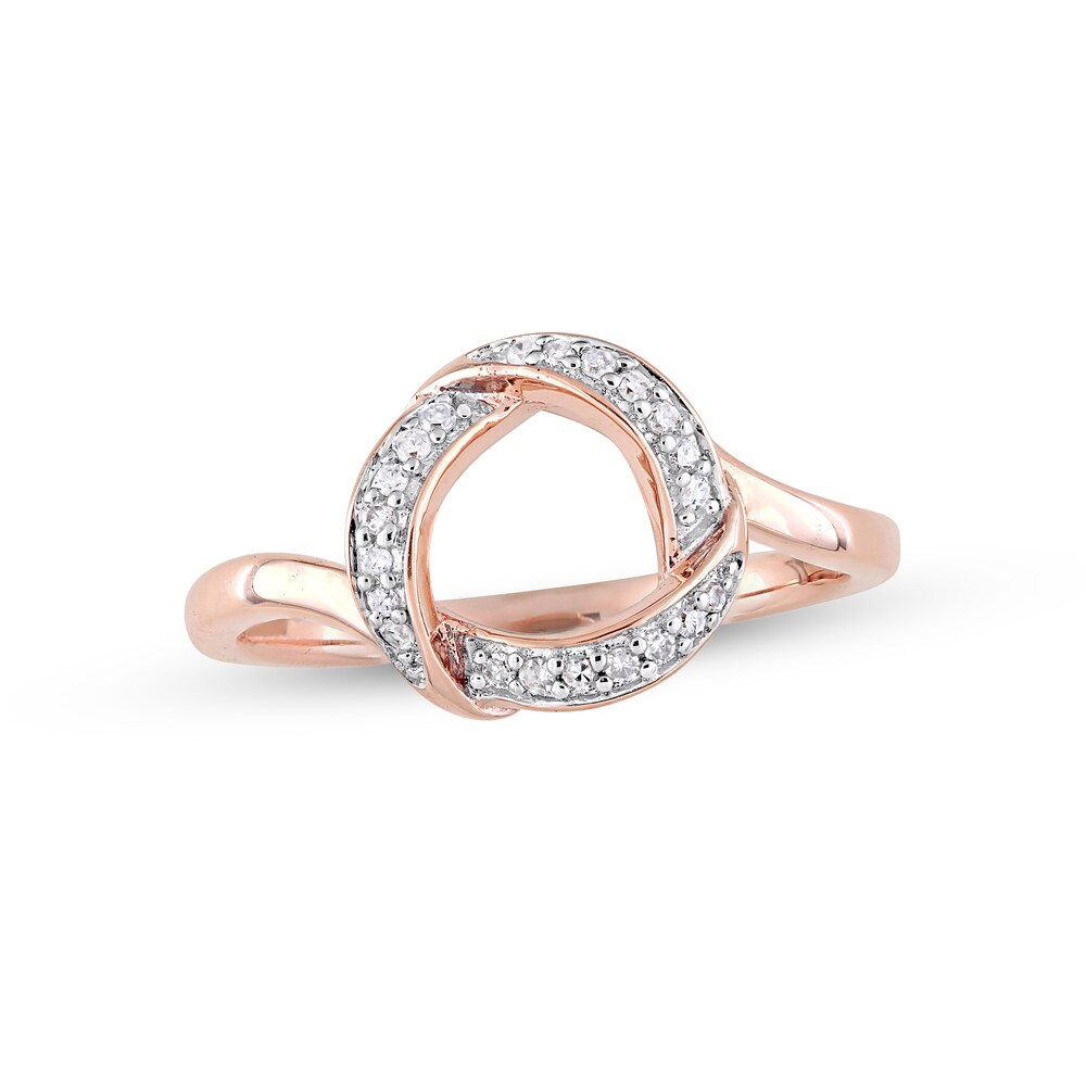 Diamond Ring 1/10 ct tw Round 10K Rose Gold SjaaBx4b