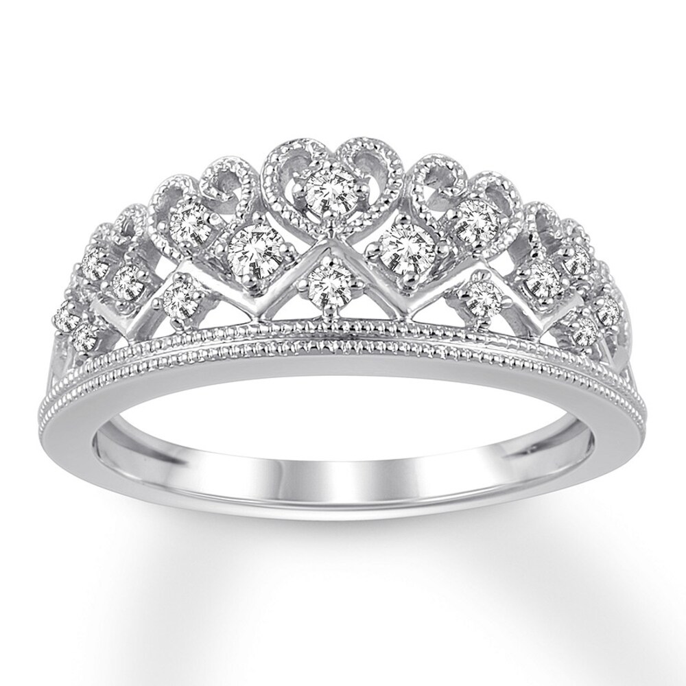 Diamond Tiara Ring 1/5 ct tw Round 14K White Gold SnWWTOwx