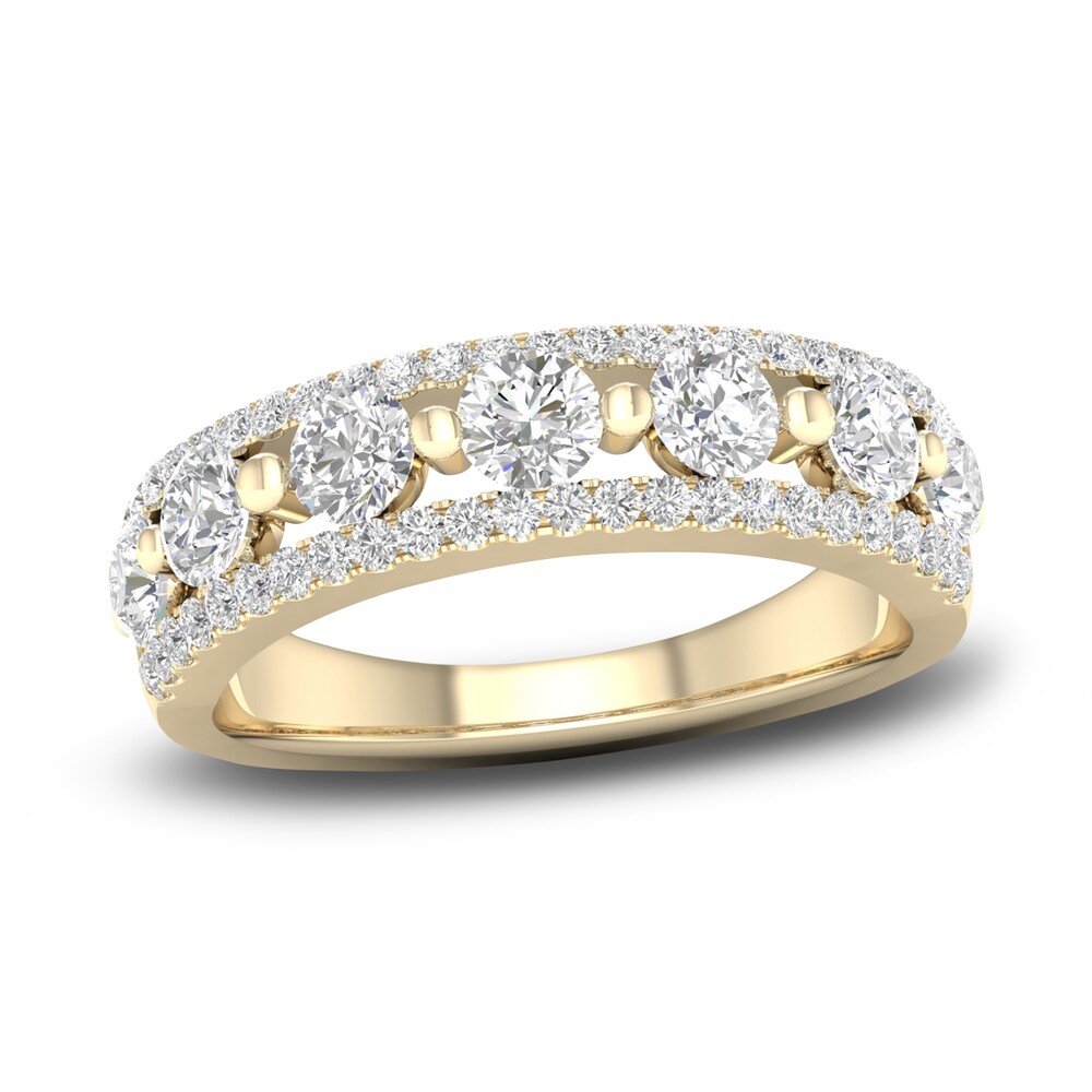 Diamond Anniversary Band 7/8 ct tw Round 14K Yellow Gold SsF7drDa