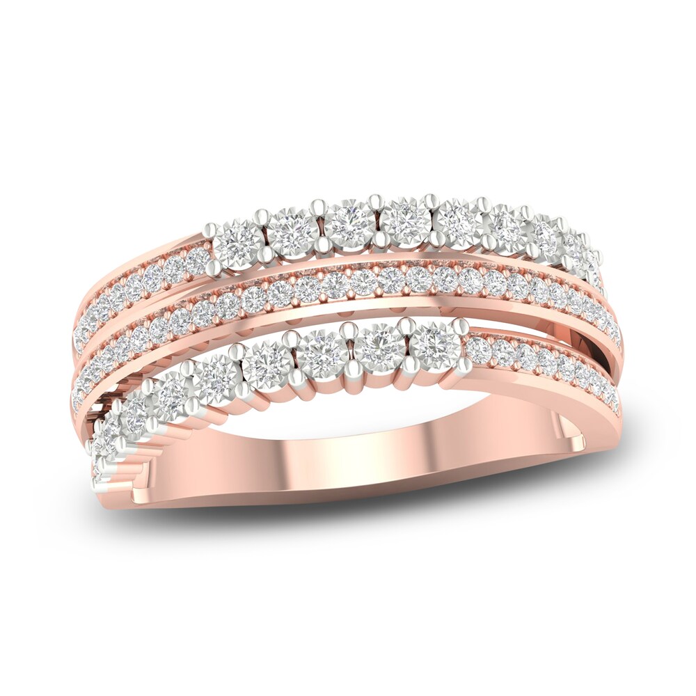 Diamond Anniversary Band 1/4 ct tw Round 14K Rose Gold TKfBvZCP