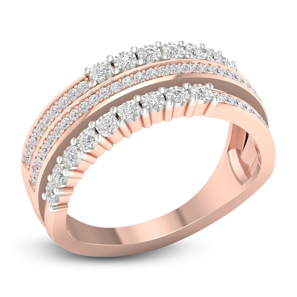 Diamond Anniversary Band 1/4 ct tw Round 14K Rose Gold TKfBvZCP