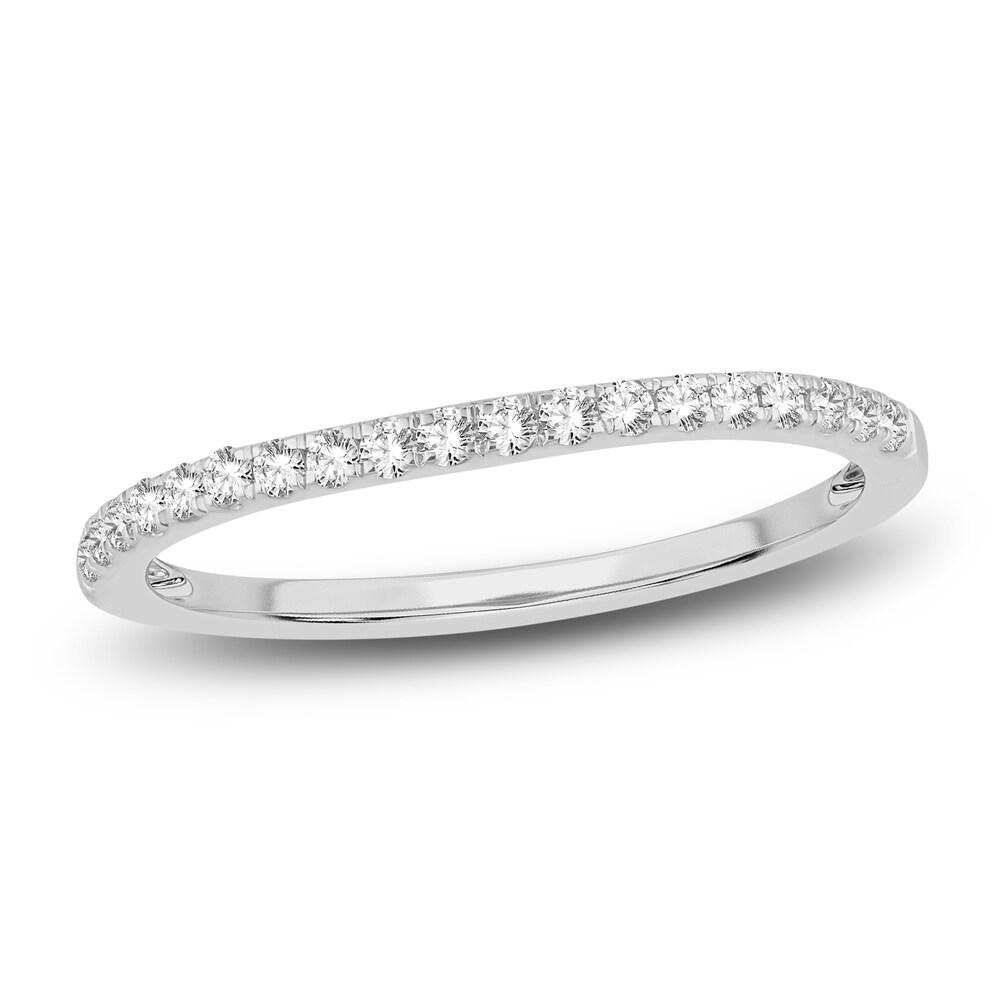 Diamond Wedding Band 1/4 ct tw Round 14K White Gold TcJn4FI3