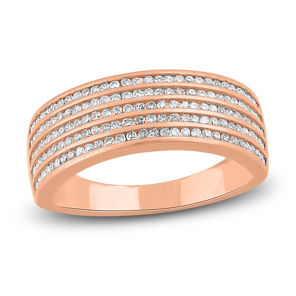 Diamond Anniversary Band 1/2 ct tw Round 14K Rose Gold ThZE8Pes