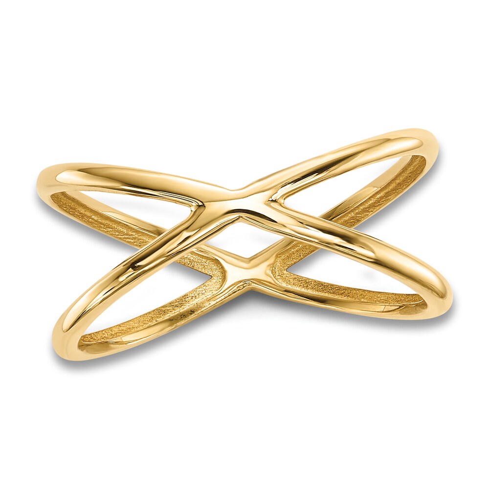 High-Polish Double Ring 14K Yellow Gold TjyxTF9X