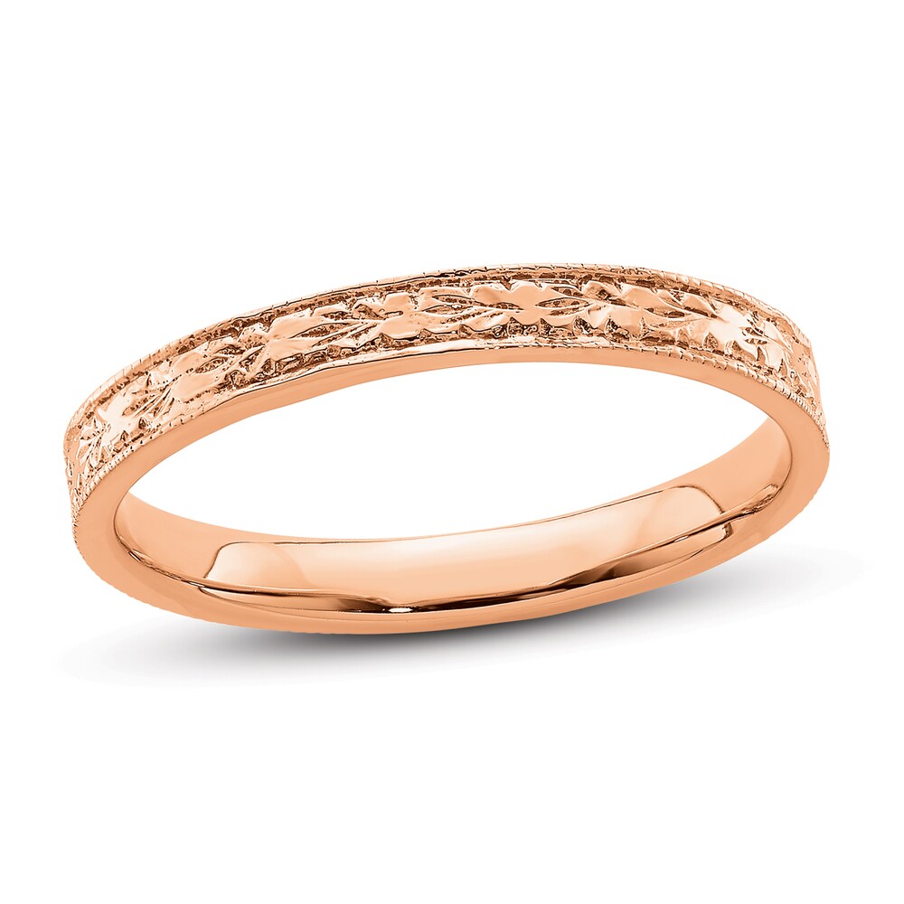 Polished Floral Ring 14K Rose Gold TpCi5VeZ