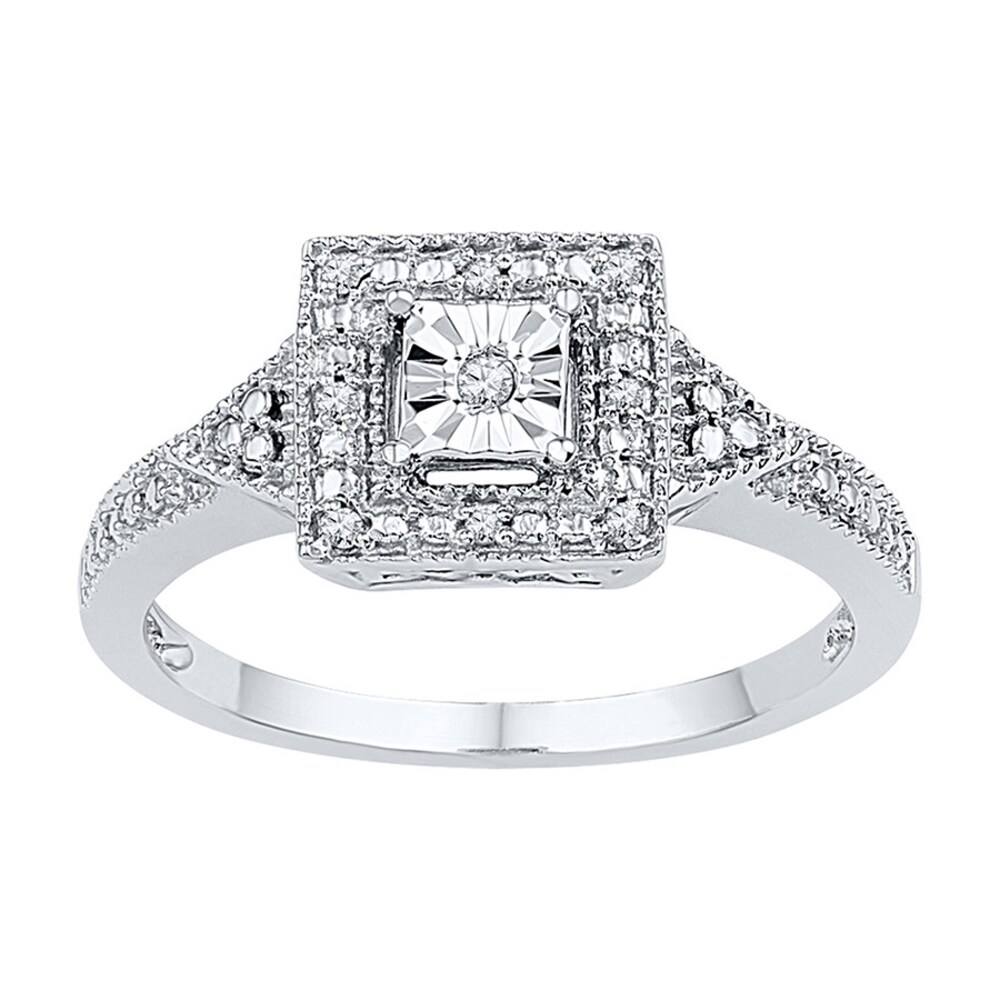 Diamond Ring 1/20 ct tw Round-cut Sterling Silver U0piuo3H