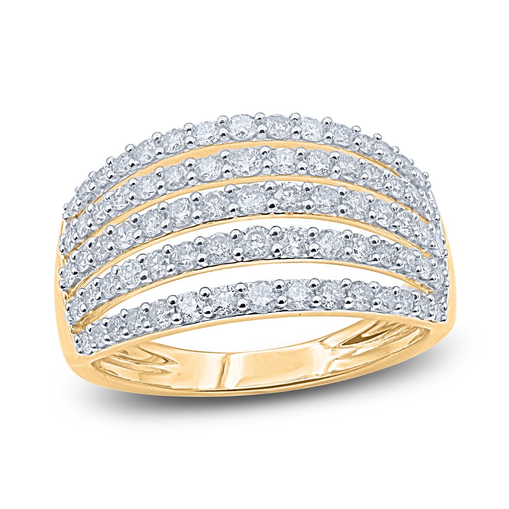 Diamond 5-Row Anniversary Band 1 ct tw Round 14K Yellow Gold UArJtVDD