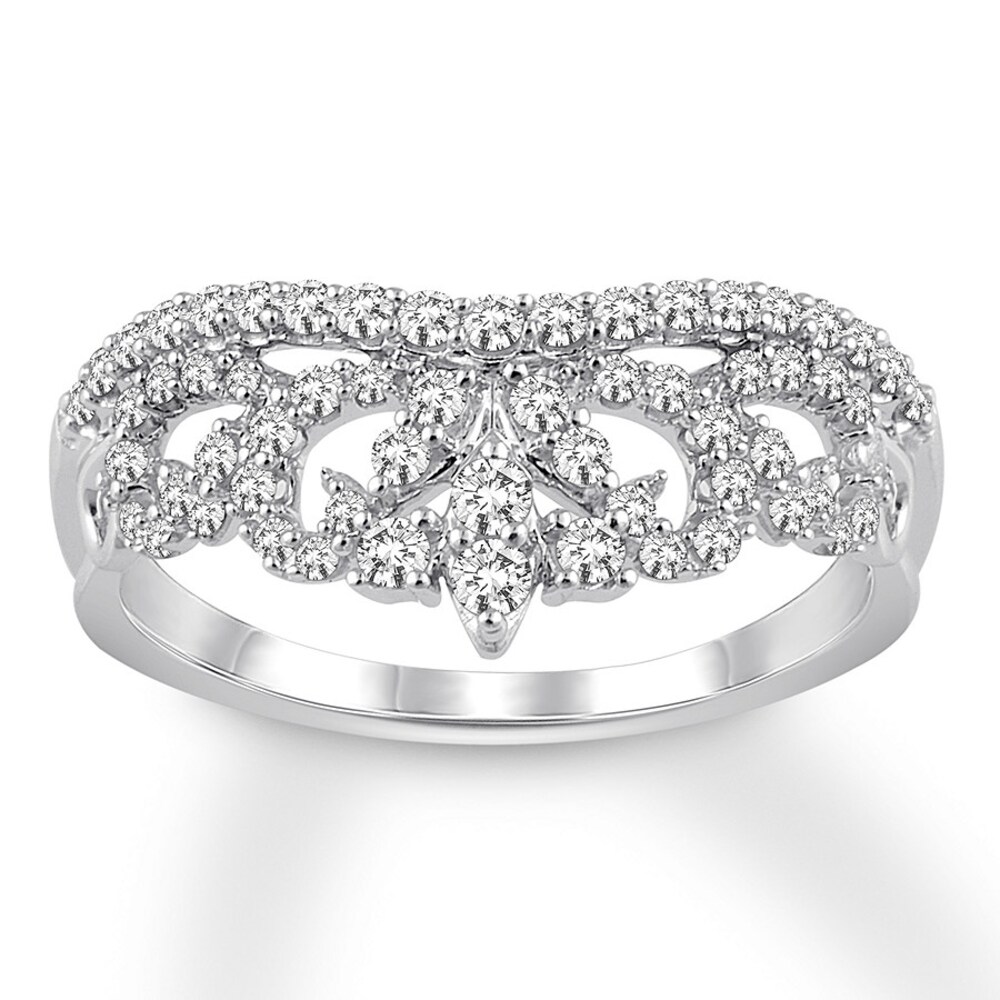 Diamond Tiara Ring 1/2 carat tw Round-cut 14K White Gold UCaW94Gt