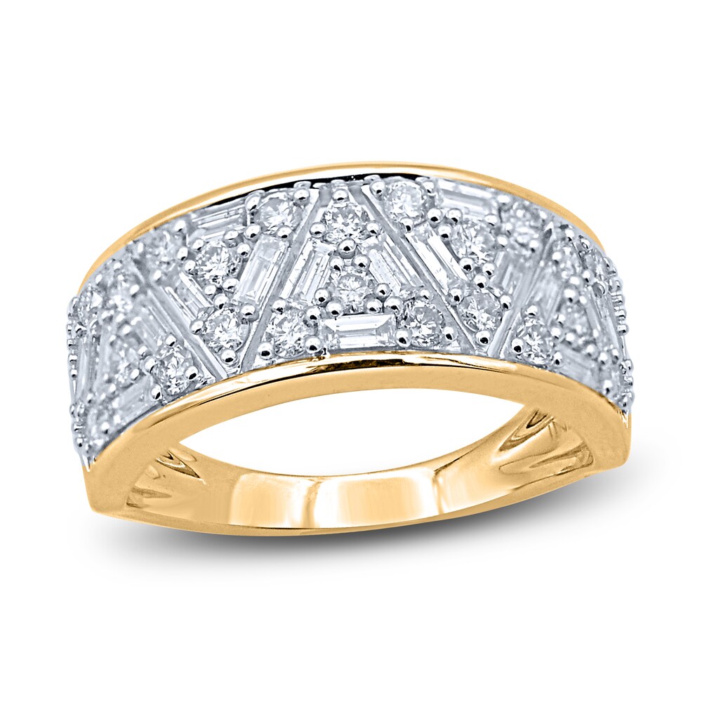 Diamond Multi-Row Anniversary Band 1 ct tw Round 14K Yellow Gold UDLj6dKr