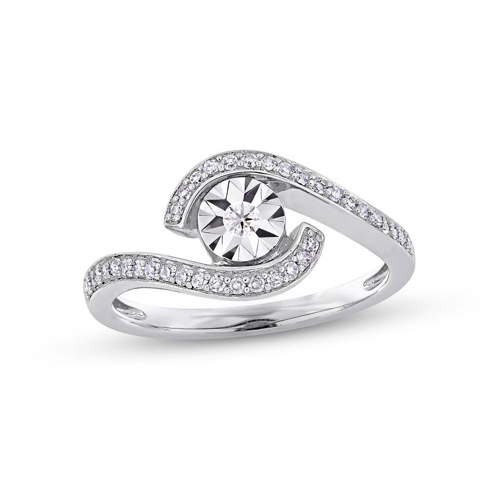 Diamond Ring 1/5 ct tw Round 10K White Gold UJCCiOJN