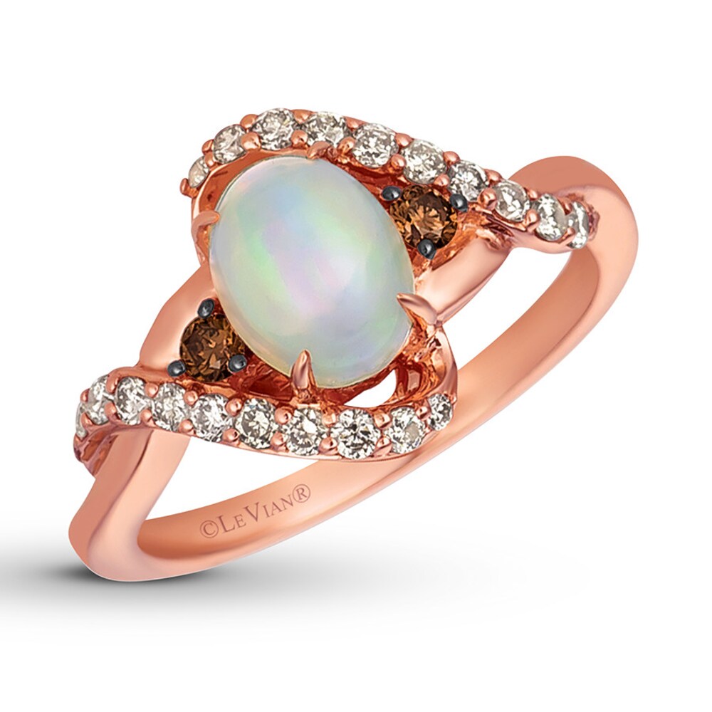Le Vian Opal Ring 3/8 ct tw Diamonds 14K Strawberry Gold UZV3z68c