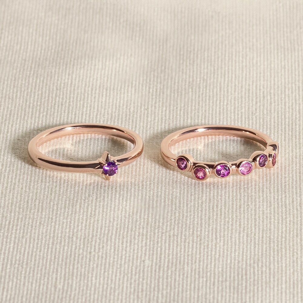 Juliette Maison Natural Peridot & Natural Amethyst Ring 10K White Gold Up8pTZhF