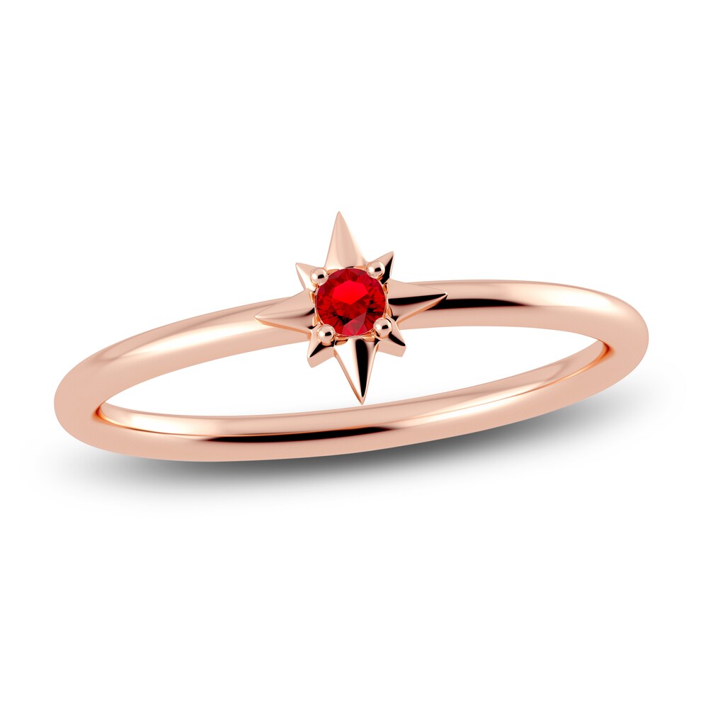 Juliette Maison Natural Ruby Starburst Ring 10K Rose Gold VD7gbjsv