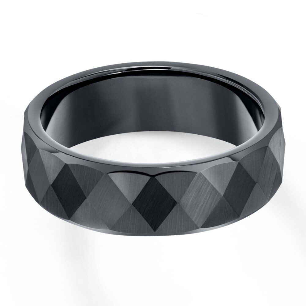 Wedding Band Black Tungsten Carbide 7mm VGi1oSXb