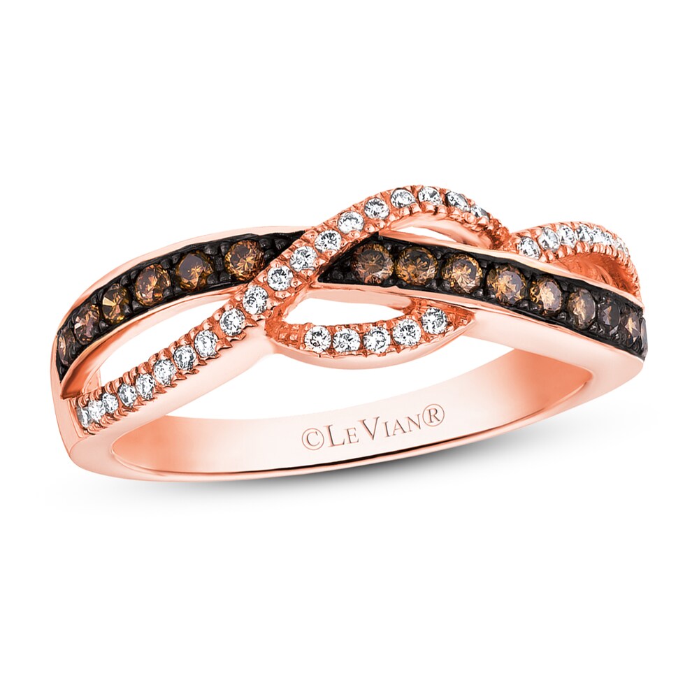 Le Vian Chocolate Diamonds 1/3 ct tw Ring 14K Strawberry Gold VI1jGy3p