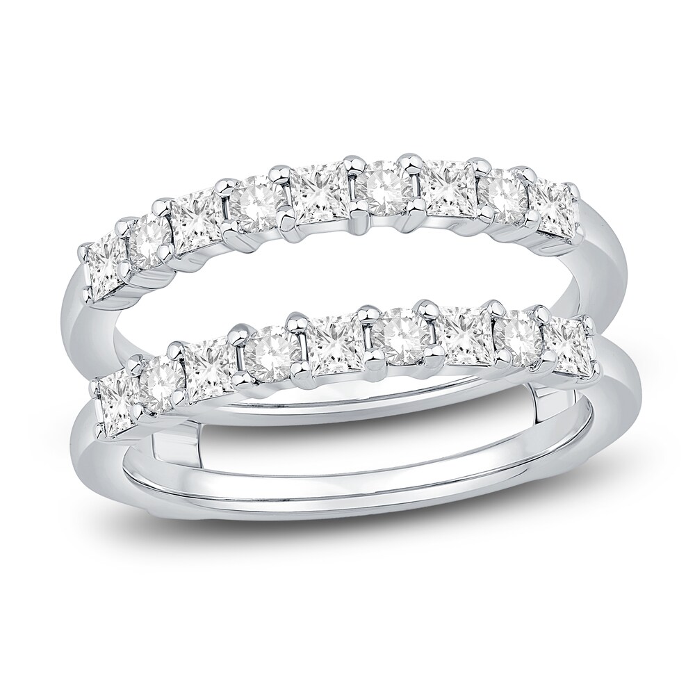 Diamond Enhancer Ring 1 ct tw Princess/Round 14K White Gold VPIVvark