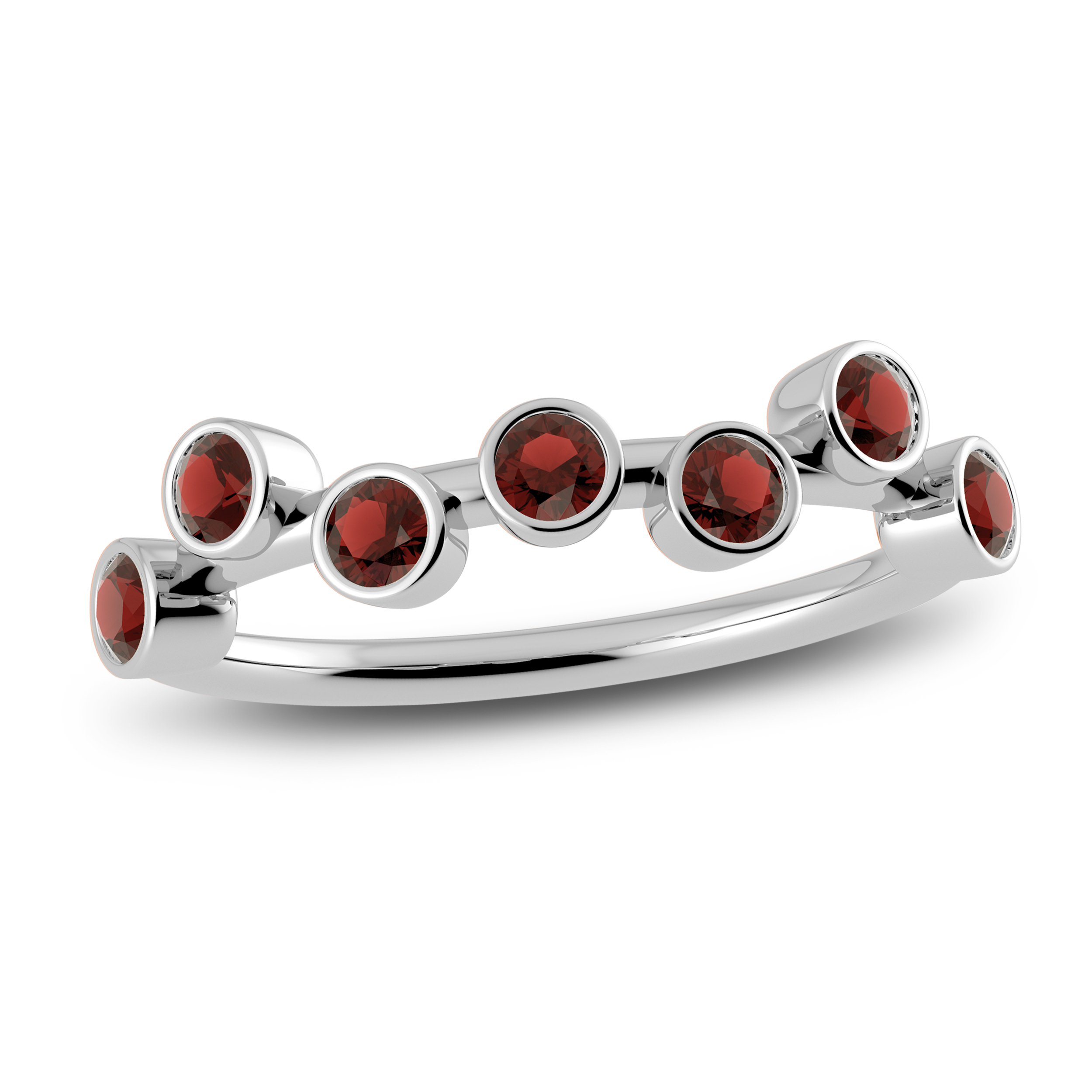 Juliette Maison Natural Garnet Ring 10K White Gold VTU3qeoq