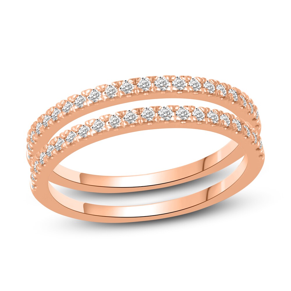 Diamond Double Wedding Band Set 1/4 ct tw 14K Rose Gold VTfnniL6