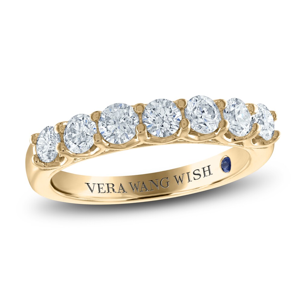 Vera Wang WISH Diamond Wedding Band 1 ct tw Round 18K Yellow Gold VWLtDmbf