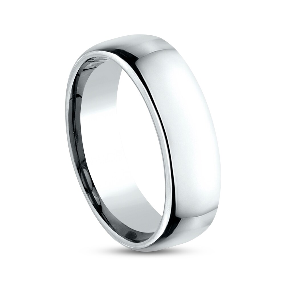 Polished Wedding Band 10K White Gold 6.5mm VYUpux0L