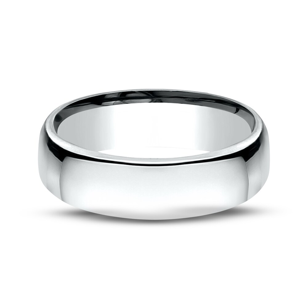 Polished Wedding Band 10K White Gold 6.5mm VYUpux0L