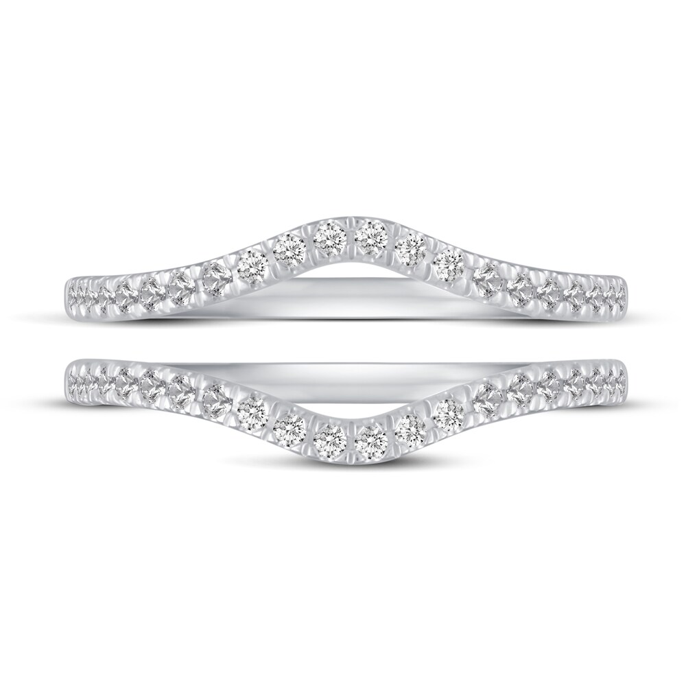 Diamond Double Wedding Band Set 1/4 ct tw 14K White Gold Viia8VAX