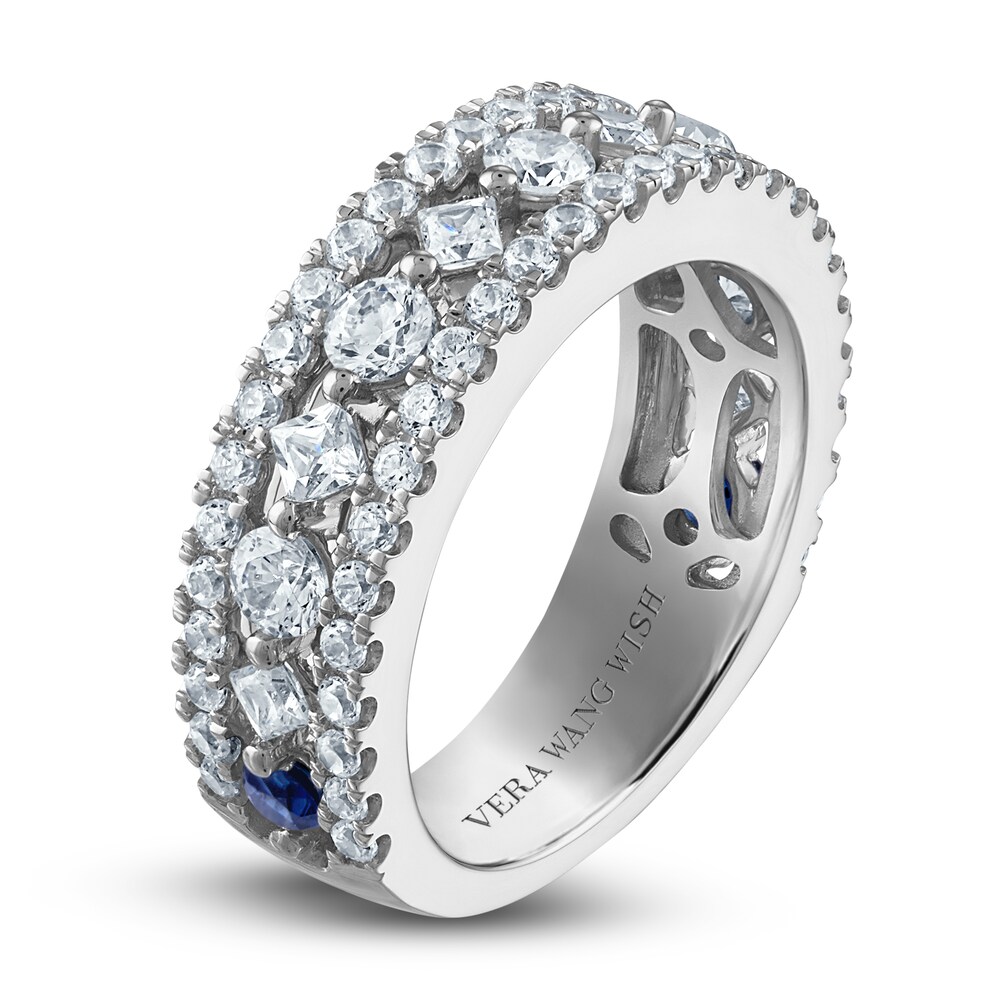 Vera Wang WISH Lab-Created Diamond Anniversary Band 1-1/2 ct tw Round/Princess 14K White Gold VlmqAKVn