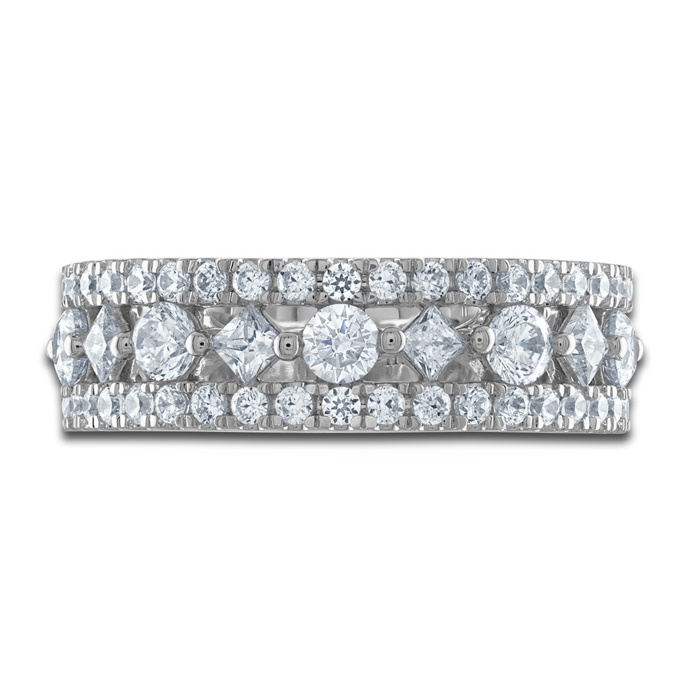 Vera Wang WISH Lab-Created Diamond Anniversary Band 1-1/2 ct tw Round/Princess 14K White Gold VlmqAKVn