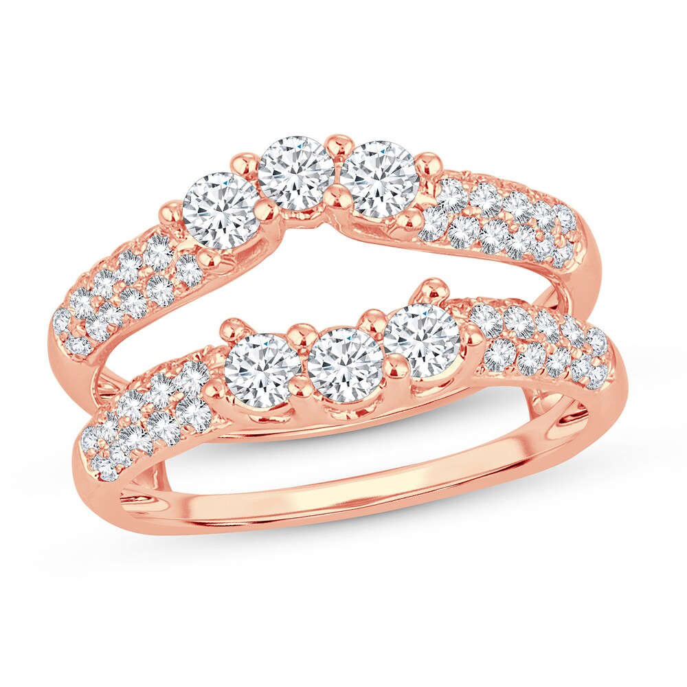 Diamond Enhancer Ring 1 ct tw Round 14K Rose Gold VmCd3Dkf