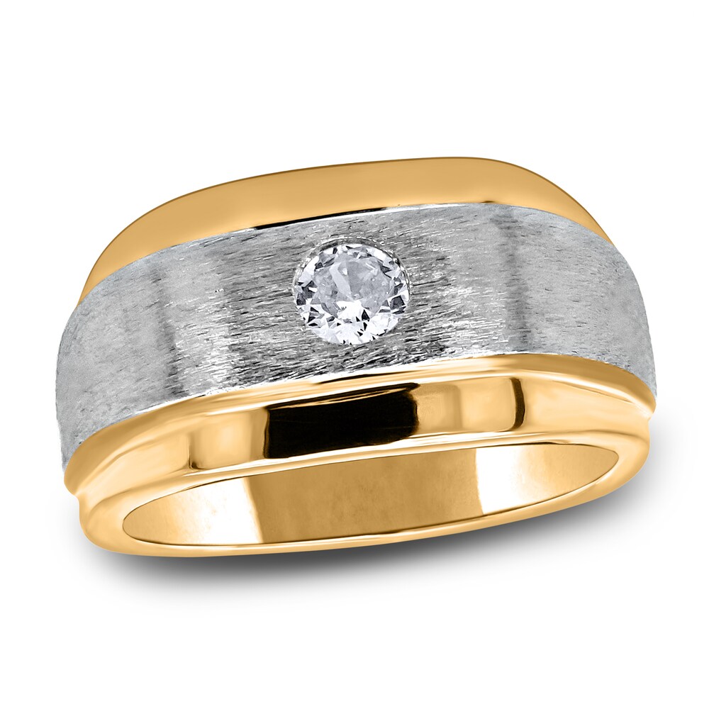 Men\'s Diamond Anniversary Ring 1/4 ct tw Round 14K Two-Tone Gold VnRJHpyl