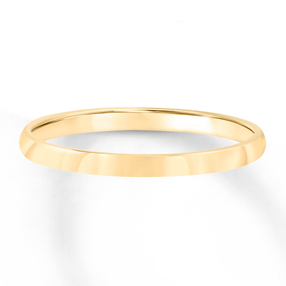 Wedding Band 18K Yellow Gold 2mm VsHYb1ue