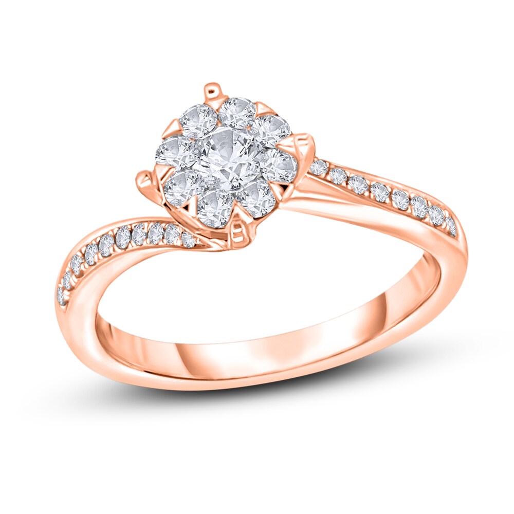 Diamond Ring 1/3 ct tw Round 14K Rose Gold VwlKZzyK