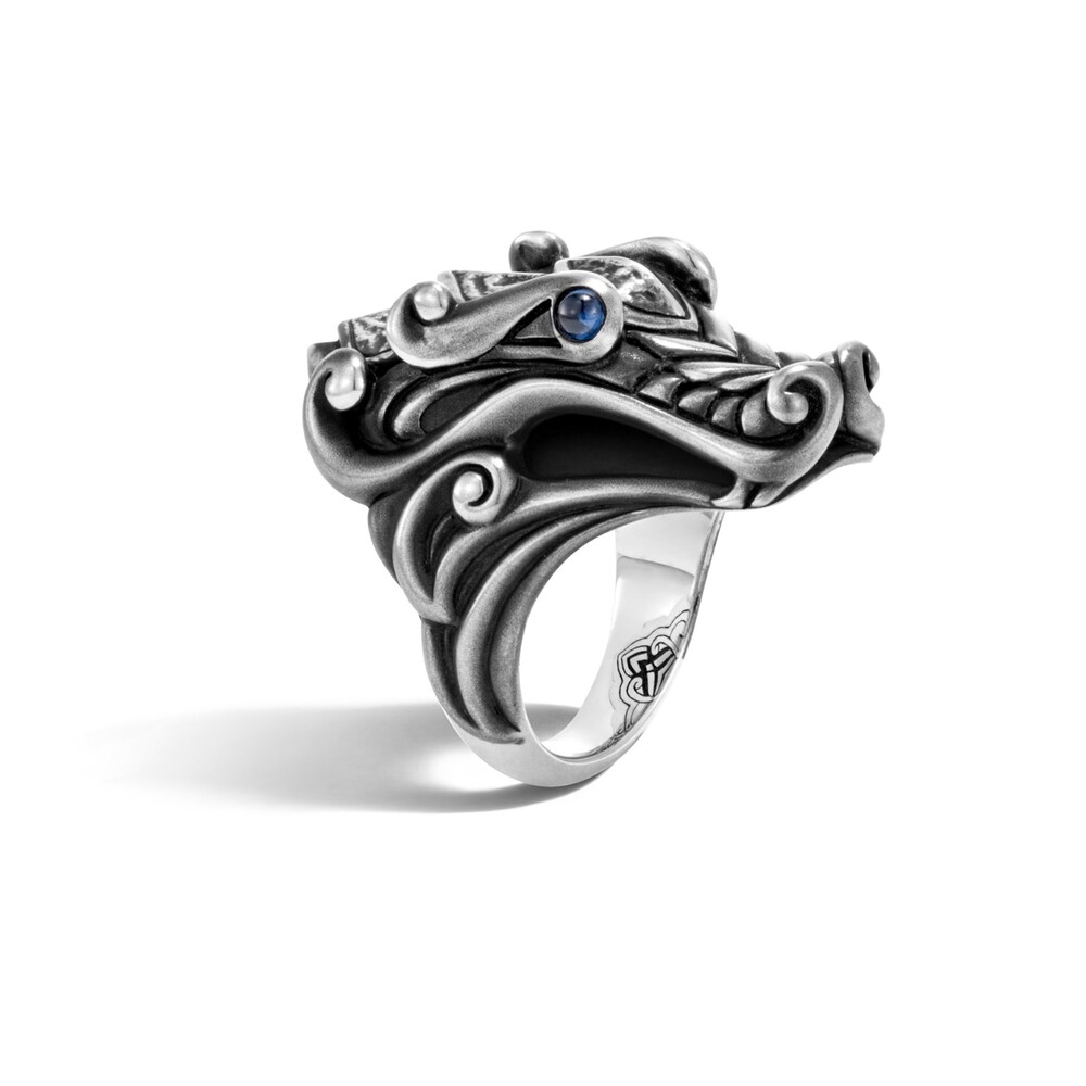 John Hardy Natural Blue Sapphire Naga Ring Sterling Silver VyGmNJch