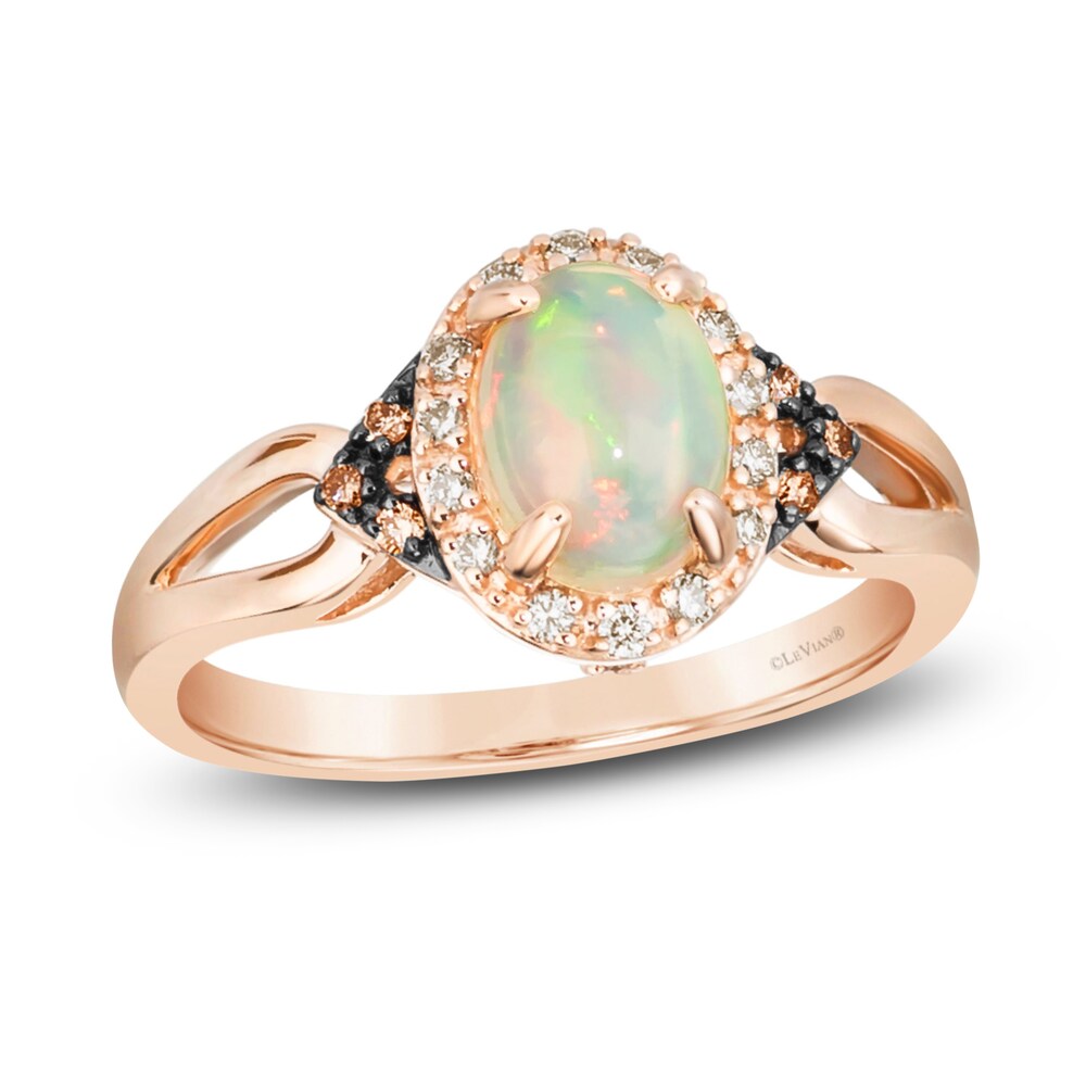 Le Vian Natural Opal Ring 1/6 ct tw Diamonds 14K Strawberry Gold WOErCuWL