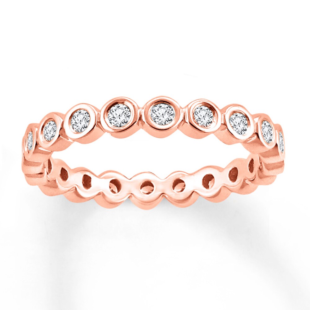 Diamond Eternity Band 1/2 ct tw Round-cut 14K Rose Gold WrwHgxav