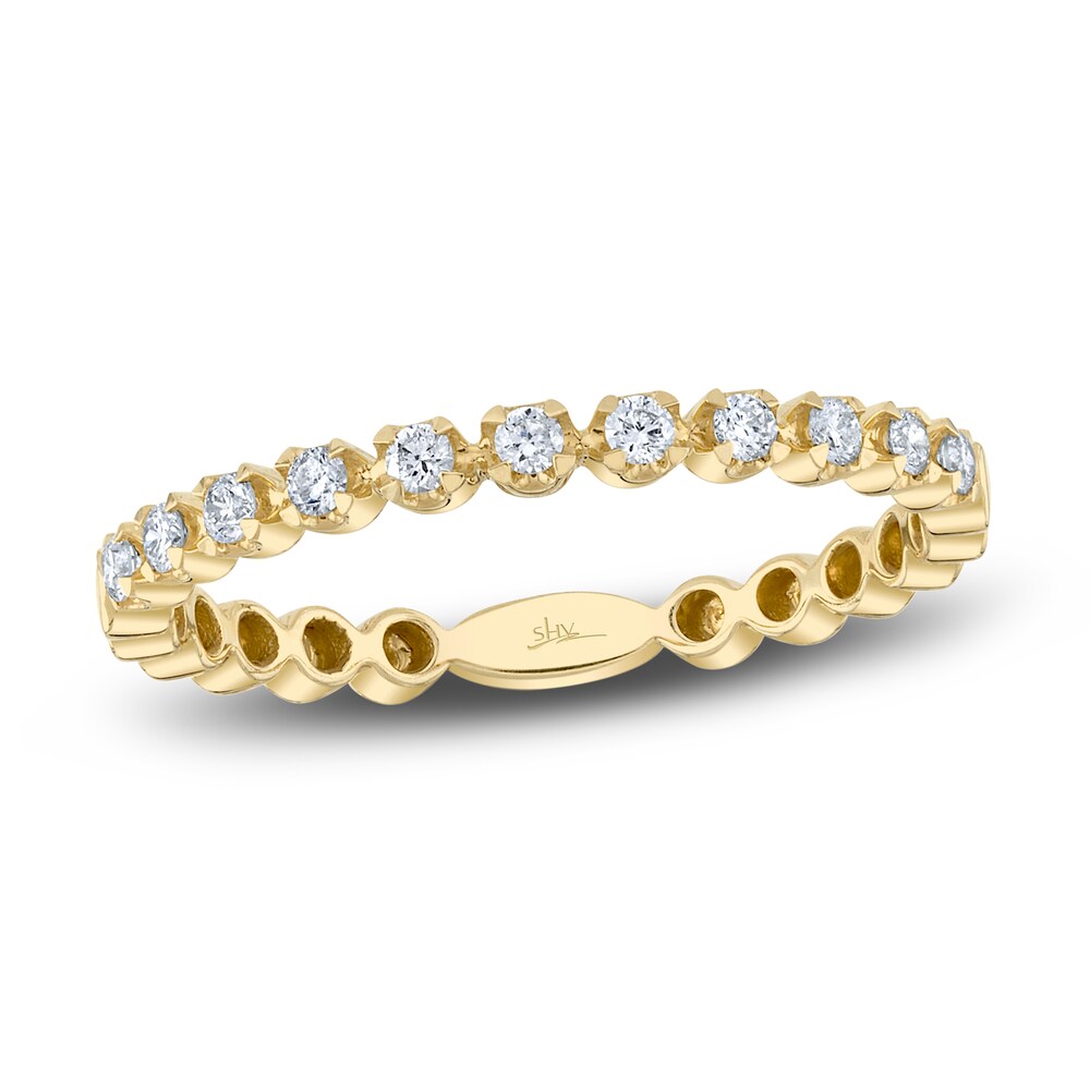 Shy Creation Diamond Ring 1/6 ct tw Round 14K Yellow Gold SC55020322 WsNX1DTg