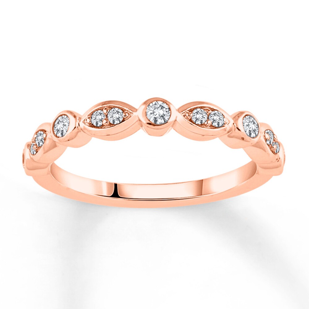 Diamond Ring 1/4 ct tw Round-cut 14K Rose Gold WuHHXAHj