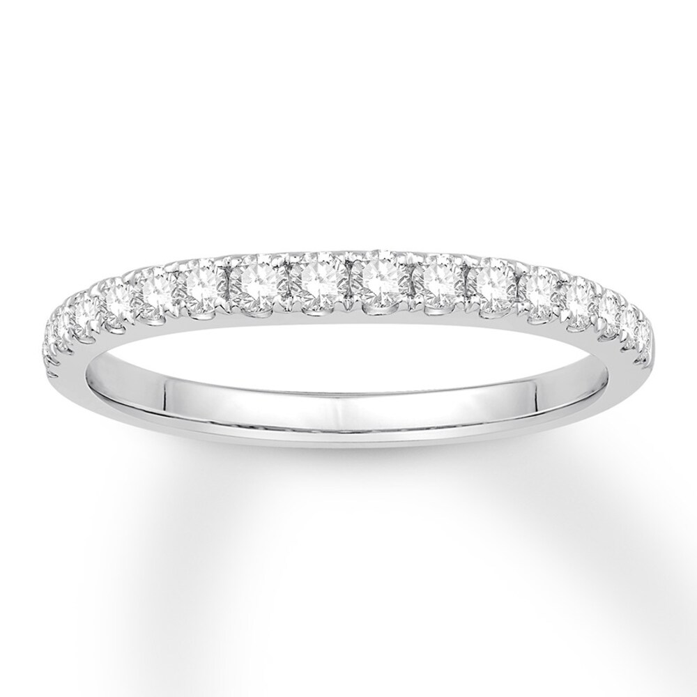 Colorless Diamond Wedding Ring 3/8 ct tw Round-cut 14K Gold WyemoxU9