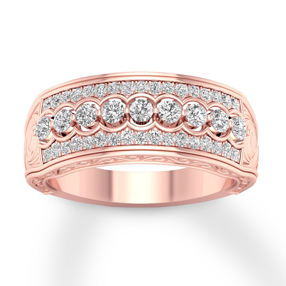 Diamond Anniversary Band 1/2 ct tw Round 14K Rose Gold X2VdTvnV